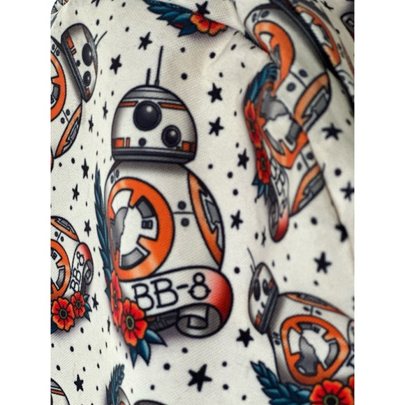 Loungefly // Star Wars The Force Awakens BB-8 Tattoo Backpack - Picture 10 of 11